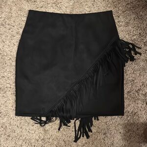 Black Fringe Skirt
